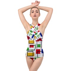 Cross Front Low Back Swimsuit 