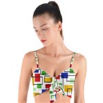 Colorful rectangles                                                                     Woven Tie Front Bralet