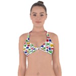 Colorful rectangles                                                                     Halter Neck Bikini Top