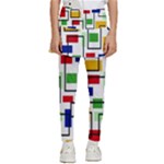 Colorful rectangles                          Kids  Skirted Pants