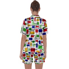 Satin Short Sleeve Pajamas Set 