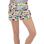 Colorful rectangles                                                                   Women s Velour Lounge Shorts