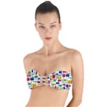 Colorful rectangles                                                                 Twist Bandeau Bikini Top