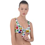 Colorful rectangles                                                                      Front Tie Bikini Top