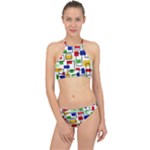 Colorful rectangles                                                                      Racer Front Bikini Set