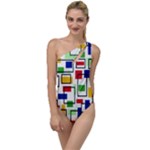 Colorful rectangles                                                                     To One Side Swimsuit