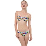 Colorful rectangles                                                                      Classic Bandeau Bikini Set