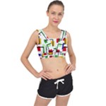 Colorful rectangles                                                                     V-Back Sports Bra