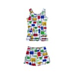 Colorful rectangles                                                                     Kid s Boyleg Swimsuit