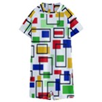 Colorful rectangles                                                                    Kids  Boyleg Half Suit Swimwear