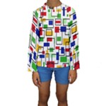 Colorful rectangles                                                                       Kid s Long Sleeve Swimwear