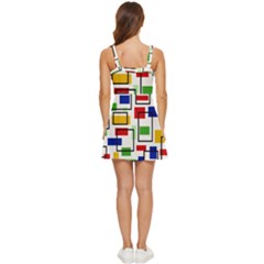 Ruffle Edge Bra Cup Chiffon Mini Dress 