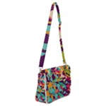 Retro chaos                                                                   Shoulder Bag with Back Zipper