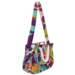 Rope Handles Shoulder Strap Bag 