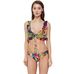 Low Cut Ruffle Edge Bikini Set 
