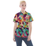 Retro chaos                                                                     Women s Short Sleeve Pocket Shirt