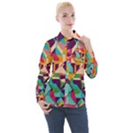 Retro chaos                                                                      Women s Long Sleeve Pocket Shirt