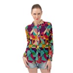 Retro chaos                                                                     Long Sleeve Chiffon Shirt