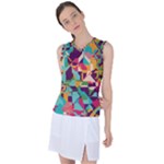 Retro chaos                                                                      Women s Sleeveless Mesh Sports Top