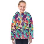 Retro chaos                                                                      Kids  Hooded Puffer Jacket