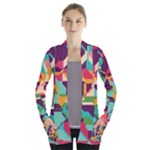 Retro chaos                                                                      Women s Open Front Pockets Cardigan