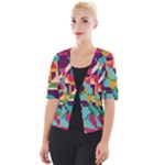 Retro chaos                                                                    Cropped Button Cardigan