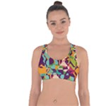 Retro chaos                                                                          Cross String Back Sports Bra