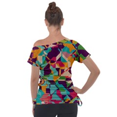 Off Shoulder Tie-Up T-Shirt 