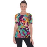 Retro chaos                                                                      Shoulder Cut Out Short Sleeve Top