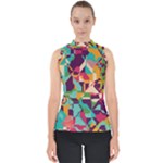 Retro chaos                                                                       Mock Neck Shell Top