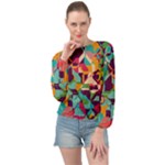 Retro chaos                                                                      Banded Bottom Chiffon Top