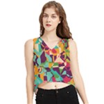 Retro chaos                                                                       V-Neck Cropped Tank Top