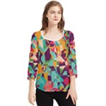 Retro chaos                                                                       Chiffon Quarter Sleeve Blouse