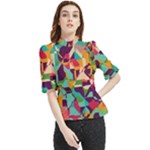 Retro chaos                                                                      Frill Neck Blouse