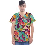 Retro chaos                                                                        Men s V-Neck Scrub Top