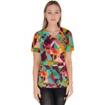 Retro chaos                                                                        Women s V-Neck Scrub Top