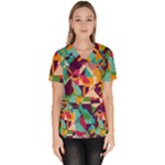 Retro chaos                                                                        Women s V-Neck Scrub Top