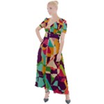 Retro chaos                                                                          Button Up Short Sleeve Maxi Dress