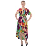 Retro chaos                                                                         Front Wrap High Low Dress