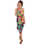 Retro chaos                                                                       Waist Tie Cover Up Chiffon Dress