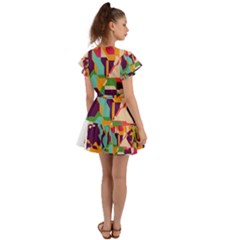 Flutter Sleeve Wrap Dress 
