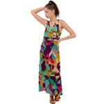 Retro chaos                                                                         V-Neck Chiffon Maxi Dress