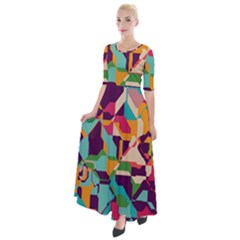 Half Sleeves Maxi Dress 