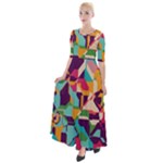 Retro chaos                                                                         Half Sleeves Maxi Dress