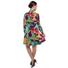 Long Sleeve Chiffon Shirt Dress 