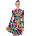 Retro chaos                                                                          Long Sleeve Panel Dress