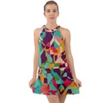 Retro chaos                                                                          Halter Tie Back Chiffon Dress