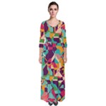 Retro chaos                                                                         Quarter Sleeve Maxi Dress