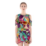 Retro chaos                                                                       Women s Cutout Shoulder Dress