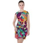 Retro chaos                                                                                      Drawstring Hooded Dress